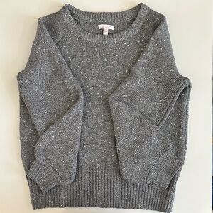 LC Lauren Conrad Speckled Gray Crewneck Sweater